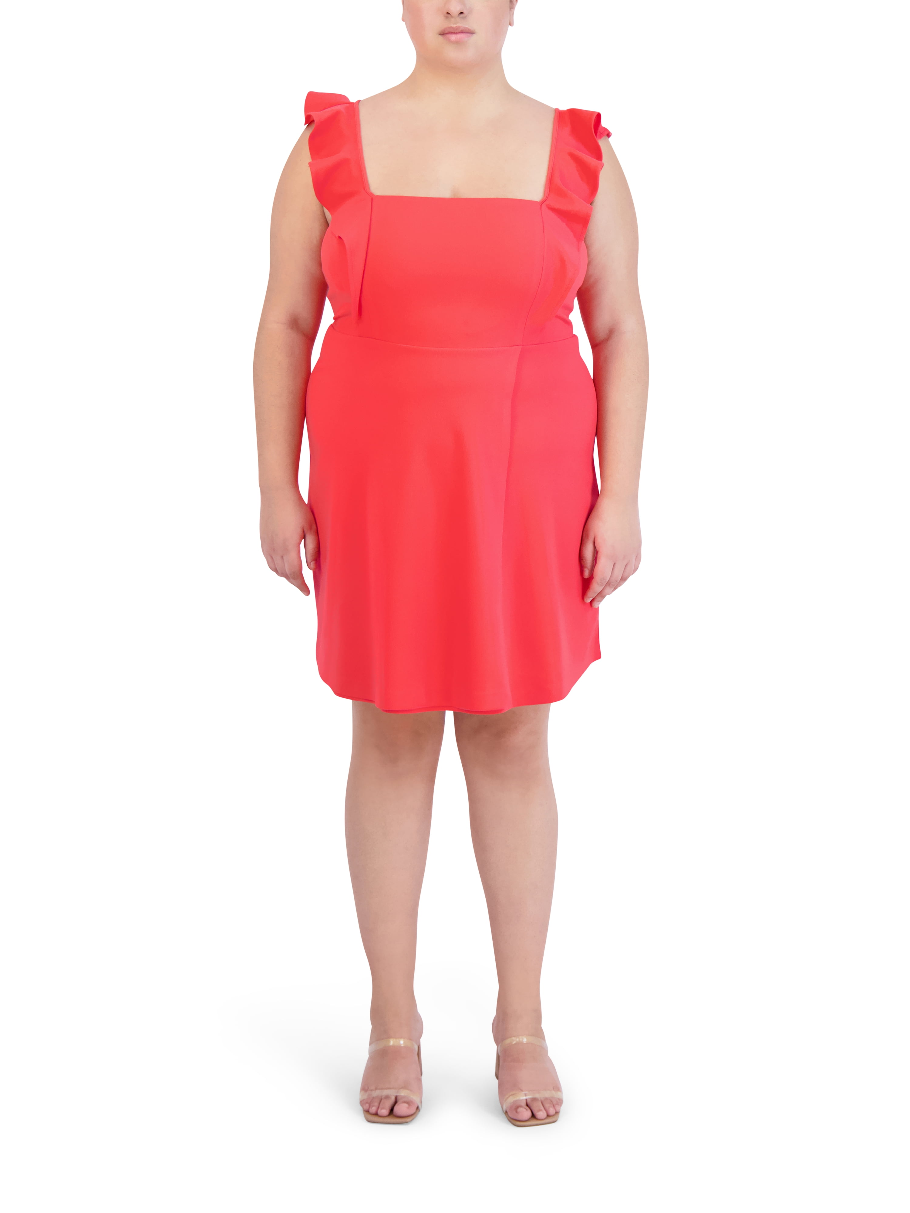 BCBG Paris Women's Ruffle Strap Mini Dress