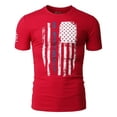 thumbnail image 4 of H2H Mens Casual Slim Fit Short Sleeve T-Shirts Cotton Blended Soft Lightweight American Flag printed (CMTTS243), 4 of 6