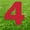 Red, variant on 20 x 15 in. Number 4 Yard Sign, Red