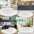 thumbnail image 4 of MJIAexp 5.3ft Mandala Boho Round Rug Circle Rug Non-Slip Machine Washable Area Rug Soft Bedroom Rug Throw Rug Vintage Carpet for Living Room Kitchen Dorm Coffee Table Teal, 4 of 8