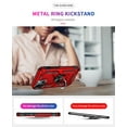 thumbnail image 4 of iPhone 11 Pro Case, Ring Holder Kickstand Full Body Shockproof Magnetic Car Mount Hybrid Rugged Protective Phone Cover, Red, 4 of 8