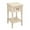 Cream 1 Drawer Solid Rectangle 16" x 16" x 29", variant on DecMode 16" x 29" Brown Wood 1 Drawer Accent Table, 1-Piece