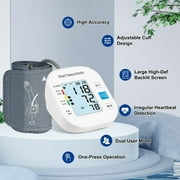 Cowin Blood Pressure Monitor Upper Arm Fit Reno Blood Pressure Cuff 8.7”- 15.7” Monitor Backlight Display HR Detection Digital BP Machine