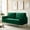 Green, variant on 65-Inch Navy Velvet Loveseat Sofa with Cushions, Modern Minimalist Metal Legs, Comfortable 2-Seater for Living Room or Bedroom, Stylish Soft Fabric Couch