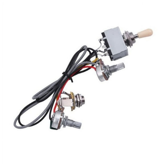 ifundom Guitar Wiring Harness 3-way Toggle Switch 1v1t 500k For LP 2 Humbucker