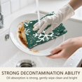 thumbnail image 7 of 4 Pcs Funny Kitchen Towels,Green Christmas Snowflake Pattern Microfiber Dish Towels,Kitchen Tea Towels,Kitchen Towel Set (18" X 26"), 7 of 7