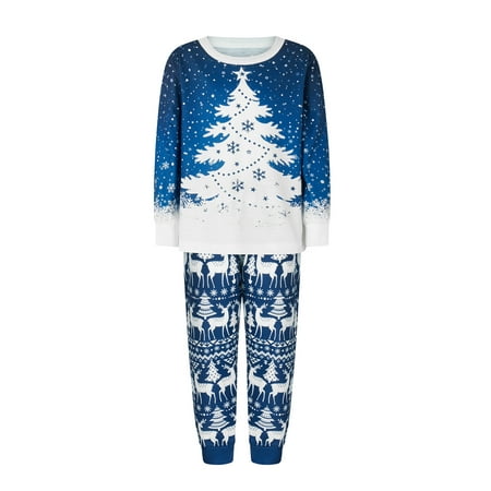 

Christmas Family Pajamas Matching Set Long Sleeve Tops and Pants Parent-Child Xmas Sleepwear