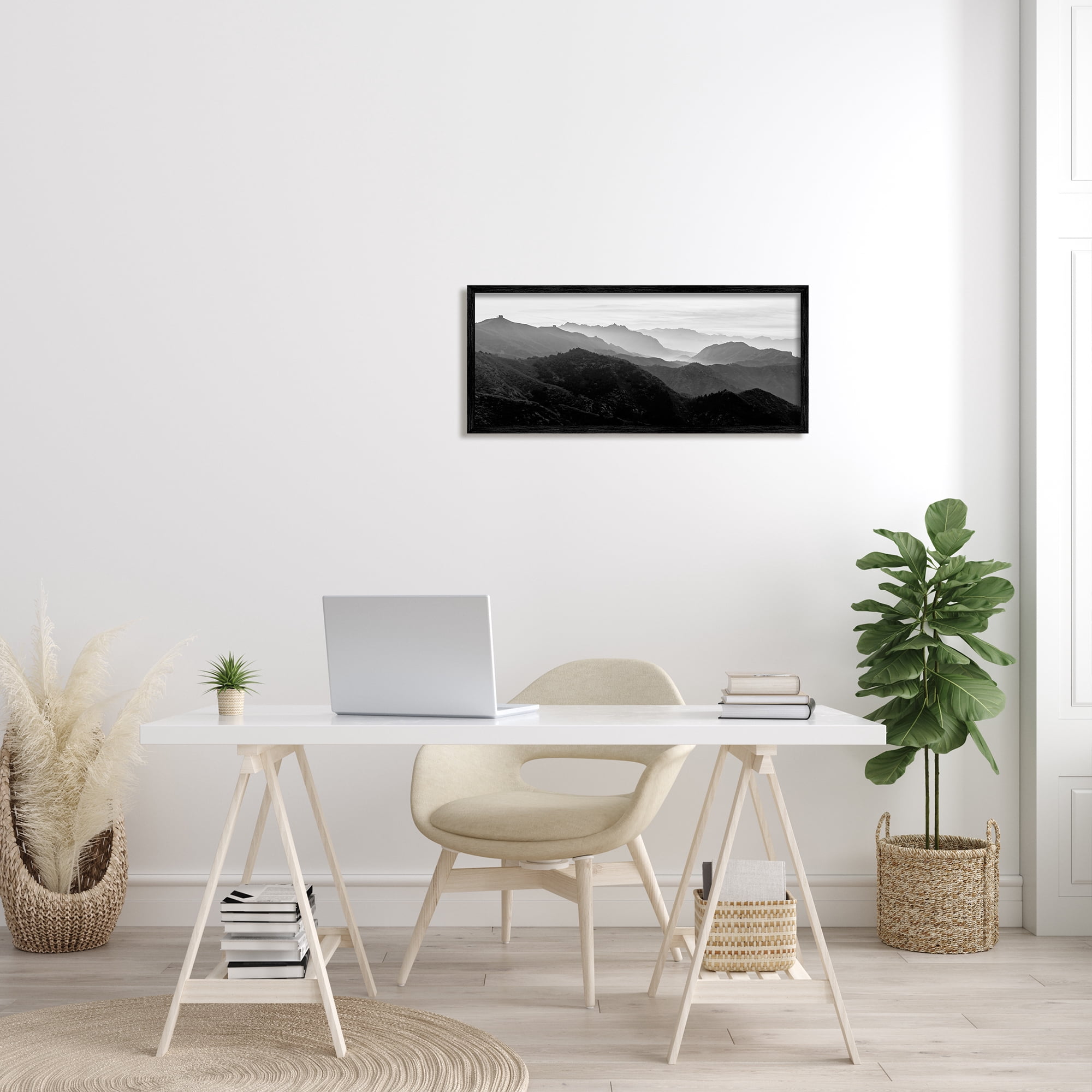 Stupell Indtries Misty Sky Open Mountain Landscape Black White Photography,30 x 13,Design by Danita Delimont