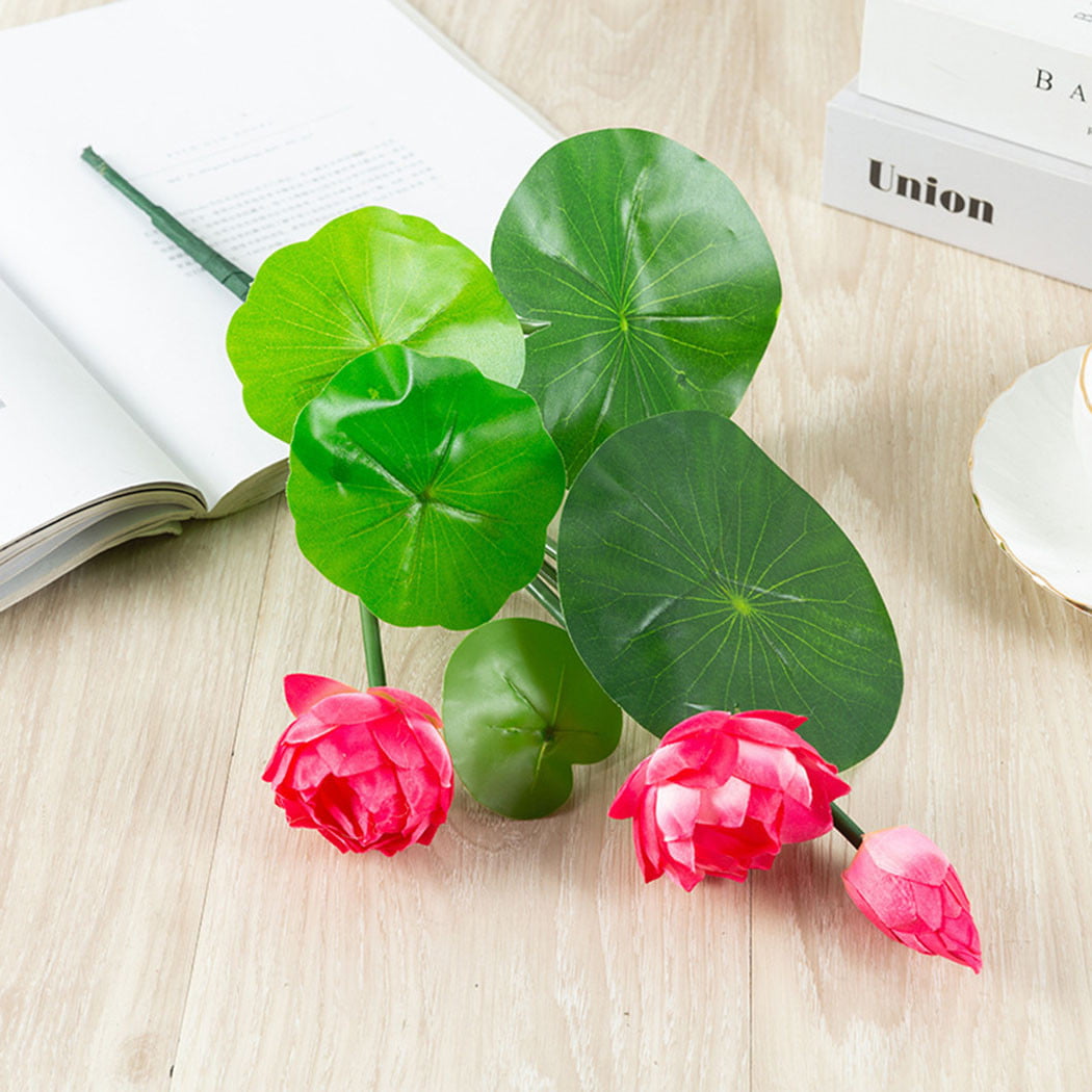10X Artificial Lotus Leaf EVA Fake Plants Leaves Wedding-Party Home Decoration 