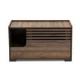 thumbnail image 4 of Baxton Studio Claire Modern and Contemporary Walnut Brown Finished Cat Litter Box Cover House, 4 of 5