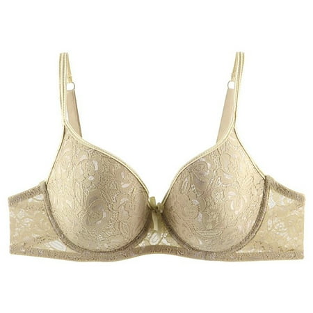 

Bigersell Nursing Sports Bra Fashion Women Bras Lace Bra Cup Push-Up Comfortable Underwear Tall Size Female Sports Bras Style 162 Beige 42B