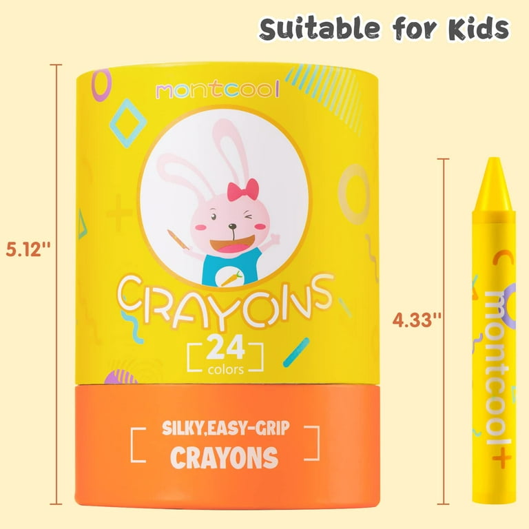 Buy Toddlers Crayons for Kids Ages 2-4 Years, 24 Colours Nontoxic Jumbo  Crayons, Easy to Hold Large Washable Crayons, Safe for Babies, Kids and  Children Flower Monaco Online at desertcartEGYPT