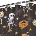 thumbnail image 3 of Dancing Skeletons Halloween Pattern Shower Curtain 72"x84" ,Bathroom Decorative Shower Curtains Set with 12 Hooks,Modern Waterproof Washable Shower Curtain, 3 of 6