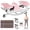 Pink, variant on RICAN Smart Rock Stepper, Lateral Rocking Fitness Stepper, Low-Impact Portable Exercise Machine with Digital Monitor, Resistance Bands & Floor Mat, Sliver