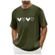 thumbnail image 1 of Tops para hombre, blusas y camisas de cuello redondo y manga corta para hombre. Camiseta/camisa informal de cuello redondo y manga corta con estampado de corazones para hombre. Tops de poliéster para, 1 of 3