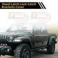 Unique Bargains 2 Pcs Hood Latch Lock Catch Brackets Cover for Jeep