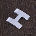 thumbnail image 4 of 3D DIY Metallic Alphabet Sticker Car Emblem Letter Silver Badge Decal (H), 4 of 7