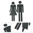 thumbnail image 3 of Panneau de Porte pour Toilettes Hommes et Femmes, Salle de Bain, Toilettes, WC, Plaque Autocollante, 3 of 10