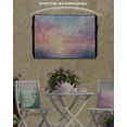 thumbnail image 6 of Outdoor TV Cover 48 to 50 Inch Weatherproof, Coastal Waterproof TV Screen Protector for Outside Decor with Zipper and Pocket 48"L x 30"H , Ocean Sunset Seagull Blue Pink Orange, 6 of 7