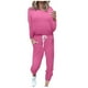thumbnail image 1 of Gibobby Conjunto de sudadera y pantalones Conjunto de dos piezas de manga larga suelta informal con cuello redondo de color sólido para mujer(Rosa caliente,CH), 1 of 4