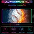 thumbnail image 2 of XL Led Gaming Mouse Pad with 14 Light Modes - Light Up Gamer Mouse Pad,31.5 x 11.8in Non-Slip Gamepad Style RGB Large Gamer Mousepad,Black Long Glowing Gaming Accessories for Desk,Waterproof, 2 of 7