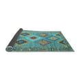 thumbnail image 2 of Ahgly Company Indoor Round Southwestern Light Blue Country Area Rugs, 6' Round, 2 of 4