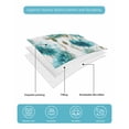 thumbnail image 4 of Twin XL Quilt Bedding Set, Teal Green Floral Reversible Summer Quilt 3 Pieces, Vintage Cornflower Leaves Rustic Plants Lightweight Bedspreads Coverlets with 2 Pillow Shams for All Seasons, 4 of 5