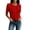Red, variant on Kaemgyyd Shirts for Women Dressy Ruffle Front Round Neck Top Button up Short Sleeve Business Casual Summer Blouse