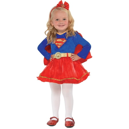 Suit Yourself Superman Classic Supergirl Costume for Babies, Includes a Dress, a Headband, an a Cape