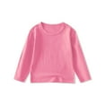thumbnail image 3 of YOUYEDIAN Shirts for Boys Girls 2025 Fall Winter Long Sleeve Tops Casual Round Neck Blouse Pink 9-10 Years, 3 of 3