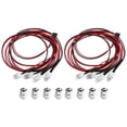 thumbnail image 2 of Luces para coches RC, juego de luces de 3-9 V, faro delantero para coches y camiones RC a escala 1/5, 1/8, 1/10, 1/12 y 1/14, LED, 2 blancas, 2 rojas, 8 mm, 2 of 5