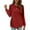 05#Red, variant on Womens Sweatshirt Crewneck Long Sleeve Shirts Loose Tops Curved Hem Pullover Fall Fashion Winter Clothing Wine S