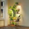 thumbnail image 5 of Joqixon Plant Stand with Grow Lights：65" Tall Plant Shelf Indoor for Multiple Large Plants - 7 Tiered Metal Plant Rack, 5 of 12