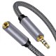 thumbnail image 1 of 5m 3.5mm Aux Male to Female HiFi Stereo Braided Audio Extension Cable, 1 of 5