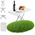 thumbnail image 2 of JH-S75 mesa de servicio plegable ajustable 75x50cm 3 alturas color blanco, 2 of 3