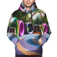 thumbnail image 2 of Bingfone Colorful Tire Tunnel Park Men's Drawstring Hoodie Long Sleeve Pocket Sweatshirts-3X-Large, 2 of 6