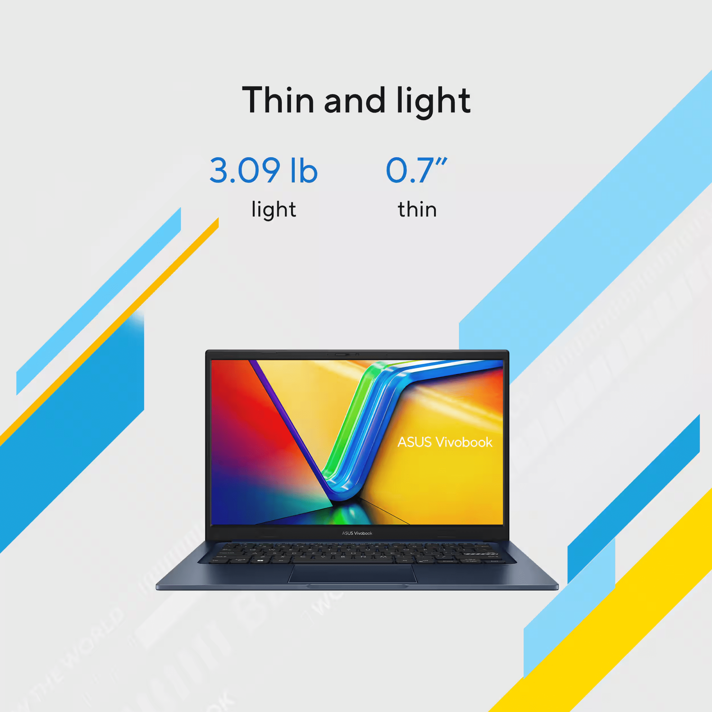 ASUS Vivobook Laptop, 14" FHD Display, Intel Core i3-1315U, 24GB Memory, 512GB PCIe SSD, Ultra Thin & Light, Quiet Blue