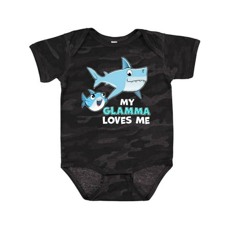 

Inktastic My Glamma Loves Me with Cute Sharks Gift Baby Boy or Baby Girl Bodysuit