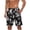 Black-1, variant on Men's Board Shorts Hawaiian Breathable Tropical Floral Print Swimwear with Elastic Waist Drawstring Summer Shorts for Island Getaways Black-1 XXL