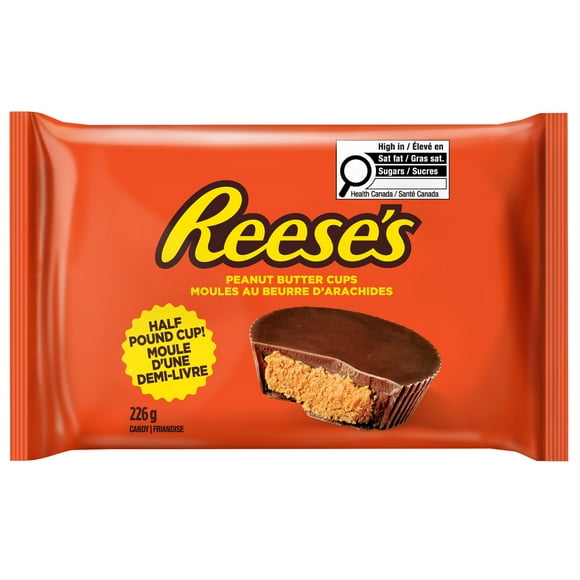 REESE'S Peanut Butter Cups Candy, Half Pound Cup, REESE'S PEANUT BUTTER CUPS Easter Candy, Half Pound Cup 226g