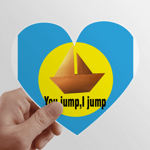 You Jump I Jump Titanic Art Deco Fashion Heart Vinyl Sticker Bicycle Bottle Decal