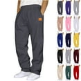 thumbnail image 4 of LIBRCLO Mens Sweatpants with Pockets Running Athletic Workout Sweat Jogger Pants Straigh Leg Casual Sweatpants Open Bottom, 4 of 4