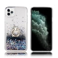 thumbnail image 1 of Kaleidio Case For iPhone 12 Pro Max (6.7") [Waterfall Quicksand] TPU Slim Gel [Ring Stand] Hybrid Skin Cover [Liquid Glitter Black], 1 of 5