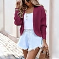 thumbnail image 5 of LEKODE Lightweight Relaxed Fit Layering Cover Up Long Sleeve Open Front Daily Summer Dress Matching Shrug Hot Pink L, 5 of 9