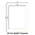 thumbnail image 2 of Antique White Picture Frame Mat for 18x24 Frames - Fits 15x20 Photos - 50 Mats, 2 of 7