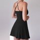 thumbnail image 3 of TaTaai Women's Casual Mini Dress Sleeveless Solid Color Slip Dress with Adjustable Hem Spaghetti Strap Backless Summer Ruffle Gift, 3 of 3