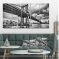 thumbnail image 1 of Manhattan Bridge in Gray Shade - Cityscape Photo Canvas Print, 1 of 3