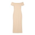 thumbnail image 4 of QUNYINEY Summer Dresses for Women 2026 Off The Shoulder Satin Long Short Sleeve Bodycon Dress Solid Ruched Slim Fit Casual Dresses, 4 of 5