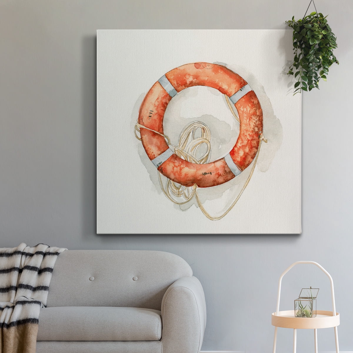 Wexford Home Nautical Safety I-Premium Gallery Wrapped Canvas, 10" x 10" - Ready to Hang