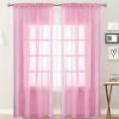 Dongrere Sheer Curtains for Bedroom Light Filtering Kitchen Curtains Semi-transparent Curtains for Living Room Dining 52*63In